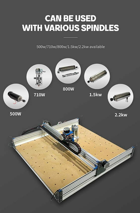 8080 Milling & Laser CNC (1.5KW Milling Spindle + 40W Laser; 80x80cm Build Volume)