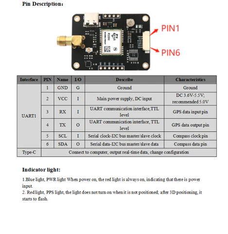 Beitian Differential RTK GPS GNSS Module (With built-in compass; L1+L5; BT - M002C)