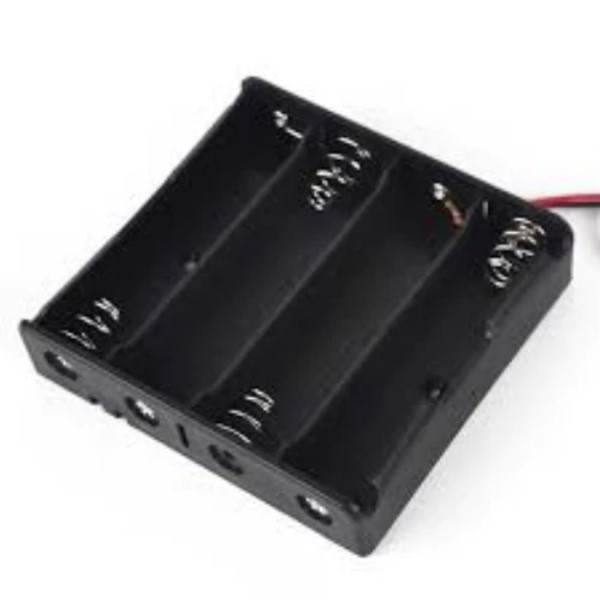 4-Slot 18650 Battery Case With Wire