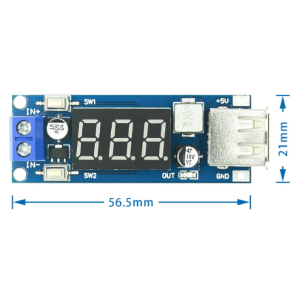 5V USB Charger (6.5-40V To 5V, 2A, Step Down Convertor)