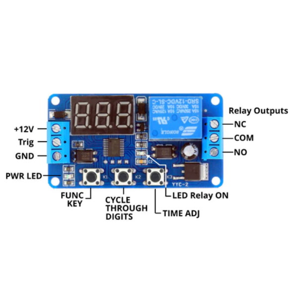 12V Programmable Timer Relay