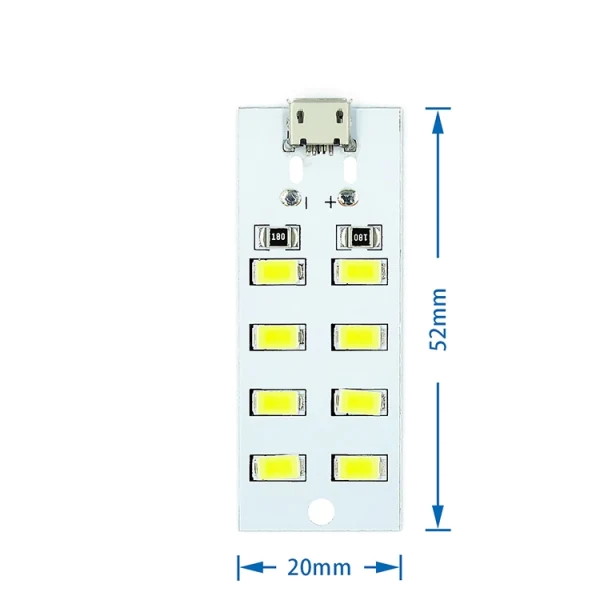 LED Lighting board 5V USB (8-Led)