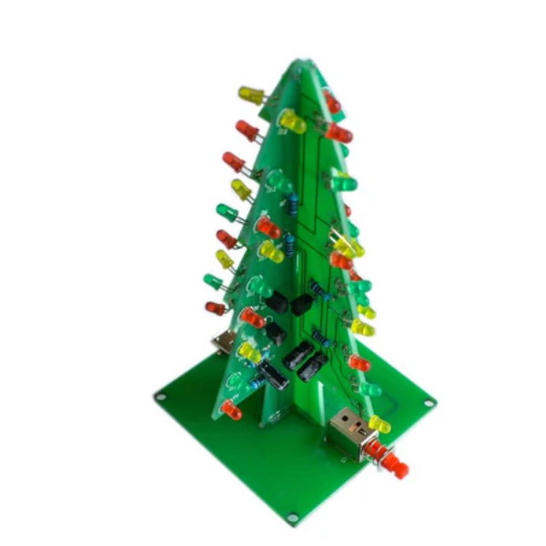 3D Christmas Tree Flashing LED DIY Kit