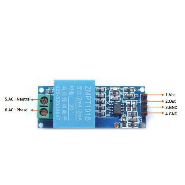 AC Voltage Sensor (0-250V to 0-5V)