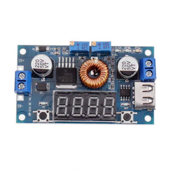 Step Down Converter Module with Digital Voltmeter(5-36V to 1.25-32V, 5A, XL4015)