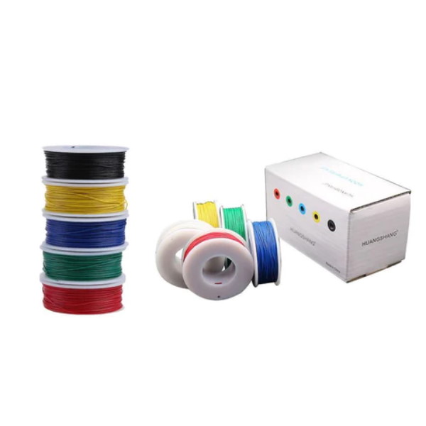 Flexible Silicone Wire Cable Set (30AWG/0.33mm, 5 Colors, 10Meter Rolls)