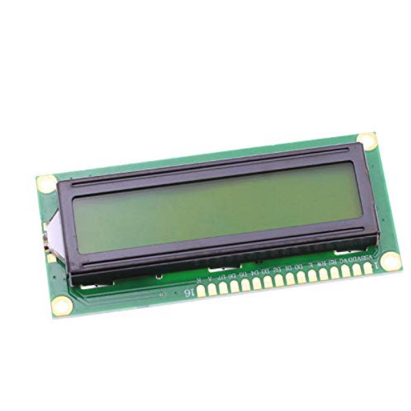 LCD1602 Green Screen LCD (2X16 Characters, WITHOUT IIC/I2C Backplate Adapter)