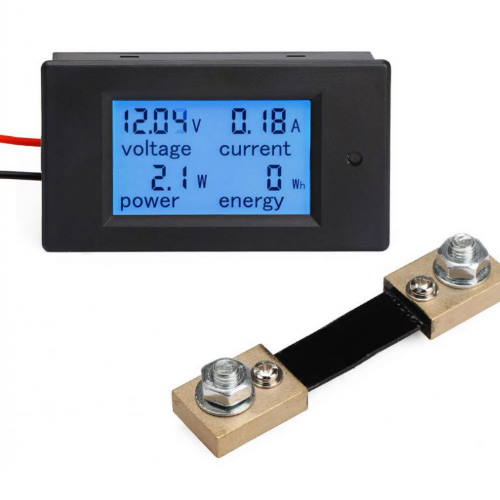 DC Voltage Current Power Energy Panel Meter (6.5-100V 100A, EM4100-DC)