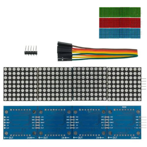 MAX7219 4-in-1 Dot Matrix Display Module (Green)