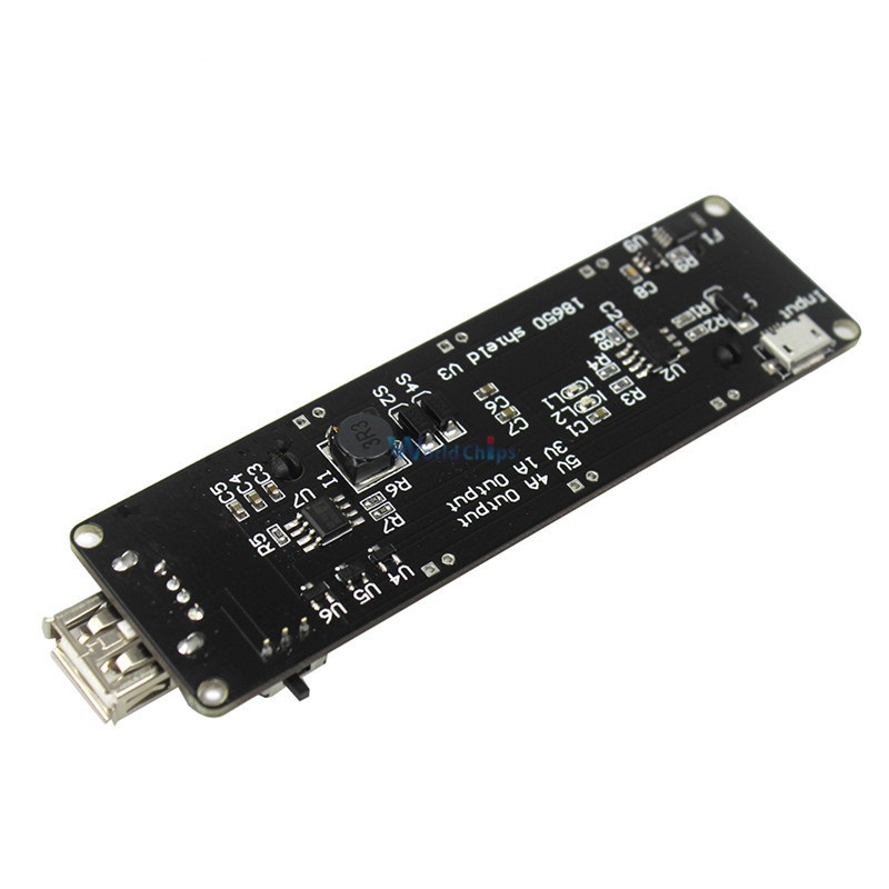 USB Power Supply 18650 Lithium Battery BMS for Arduino (5V/3V Output, 5V Charger)