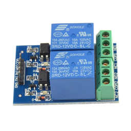 2-Channel Optocoupler 12V Relay Module (10A/250V AC; 10A/30V DC)