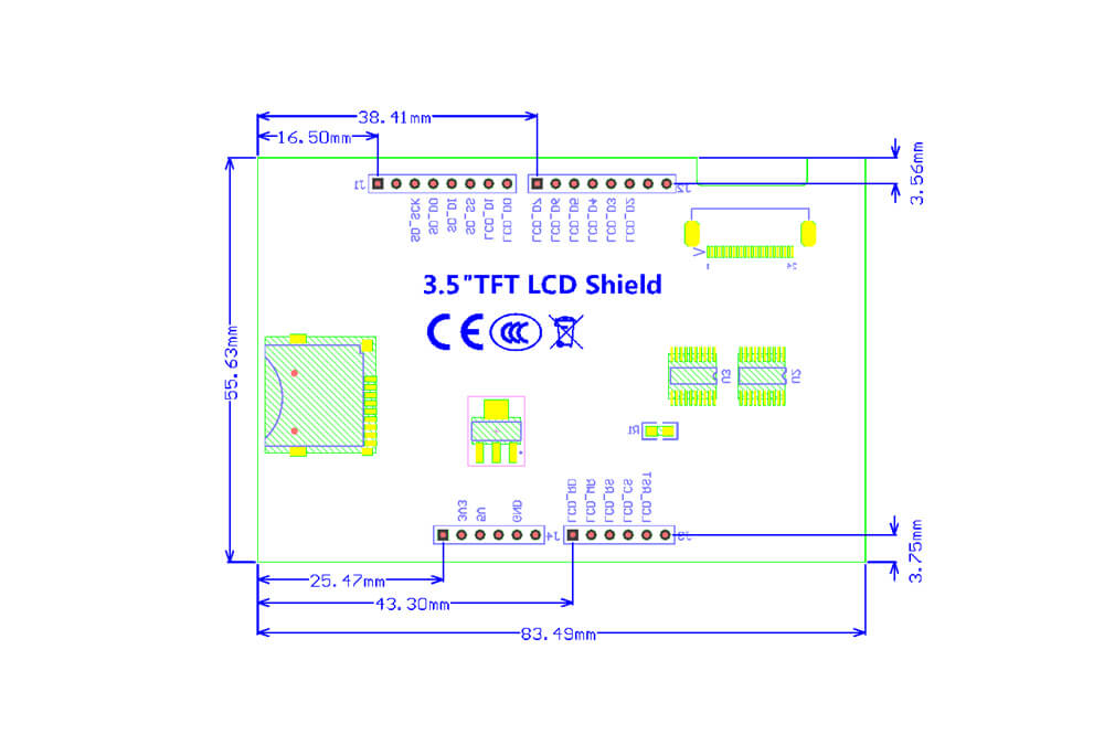 3.5 Inch TFT LCD Color Screen Module (Ultra-HD 320 X 480 with SD Card Reader) 