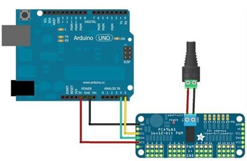 16-Channel 12-bit PWM/Servo Driver - I2C interface - PCA9685 Module