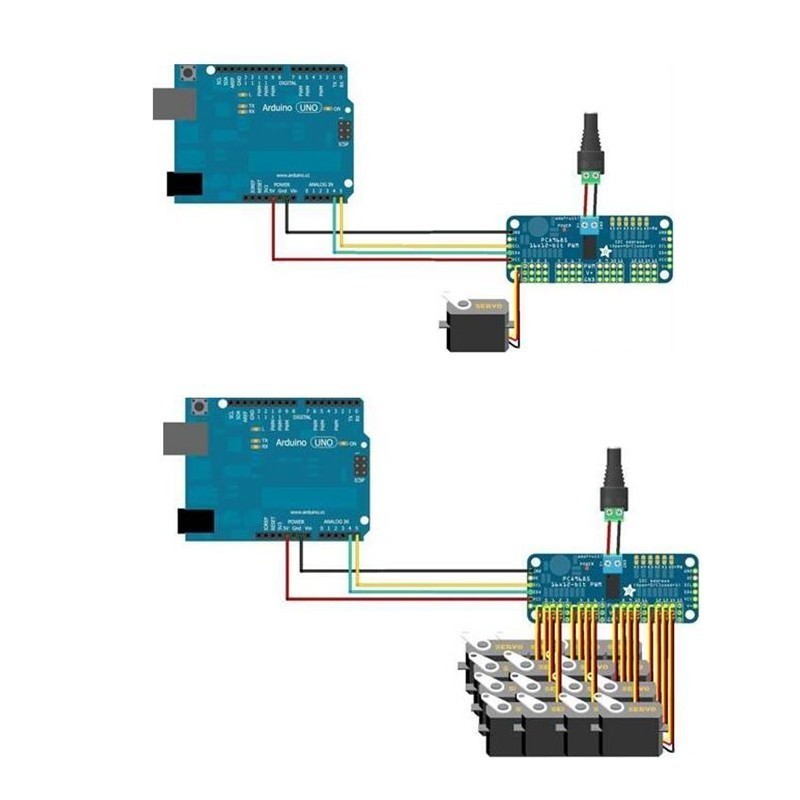 16-Channel 12-bit PWM/Servo Driver - I2C interface - PCA9685 Module