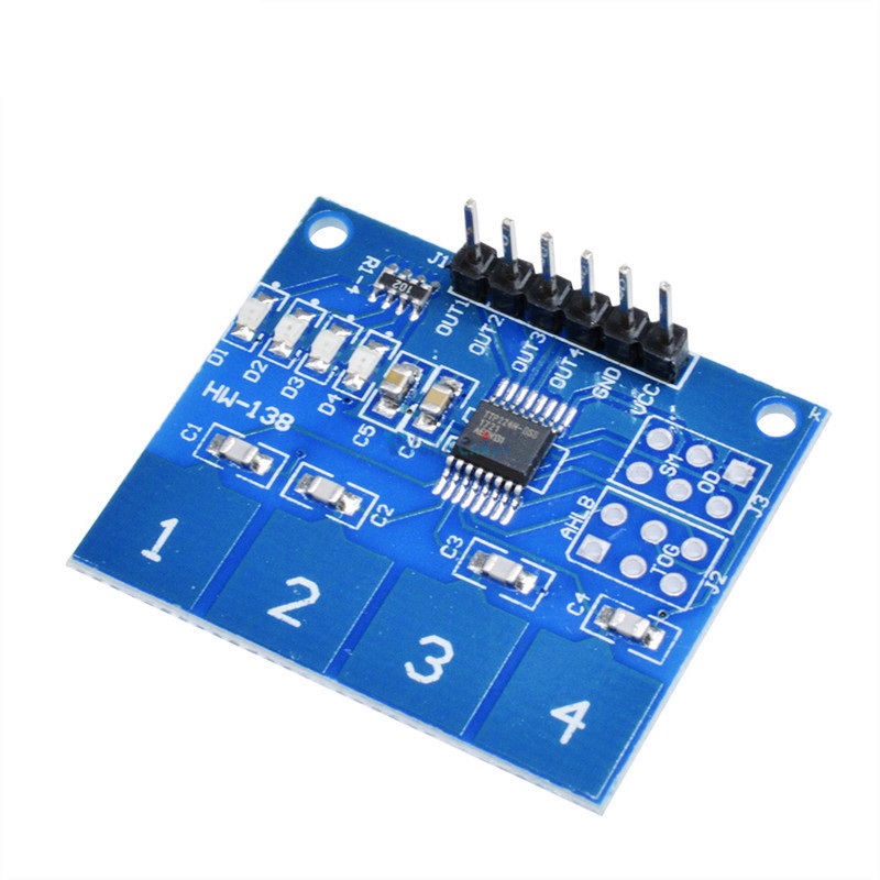 TTP224 4-Key Digital Capacitive Touch Keypad Module 