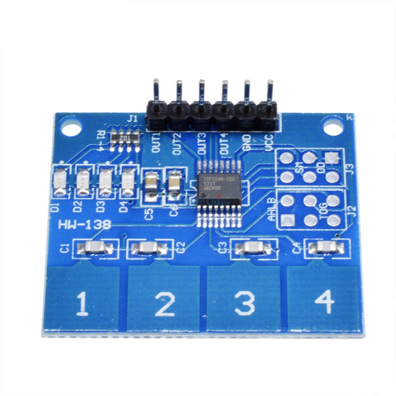 TTP224 4-Key Digital Capacitive Touch Keypad Module 