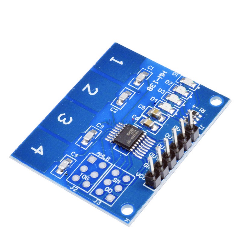 TTP224 4-Key Digital Capacitive Touch Keypad Module 