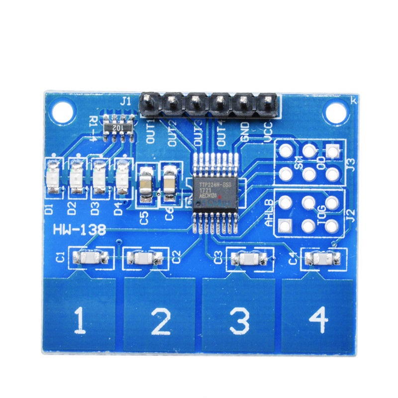 TTP224 4-Key Digital Capacitive Touch Keypad Module 