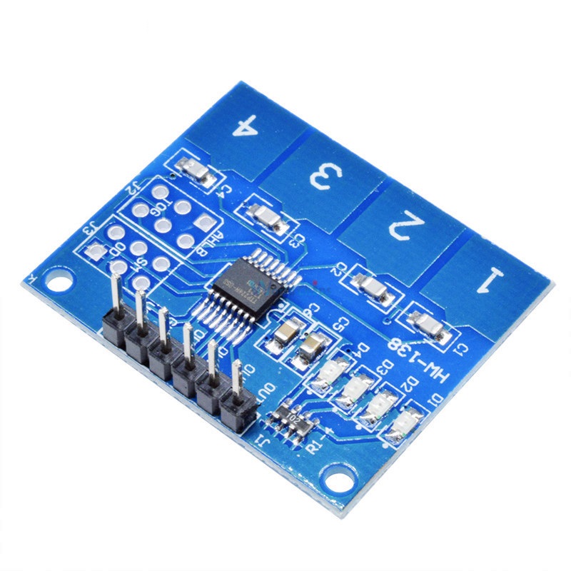 TTP224 4-Key Digital Capacitive Touch Keypad Module 