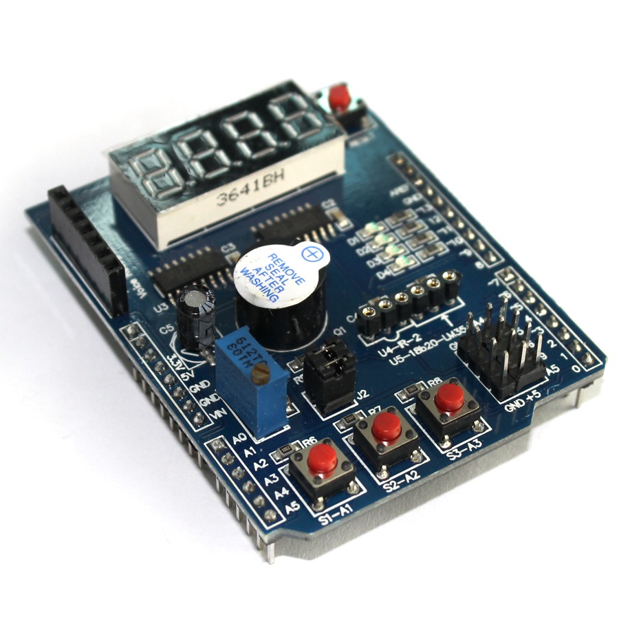 Multi-functional Arduino Learning Shield 