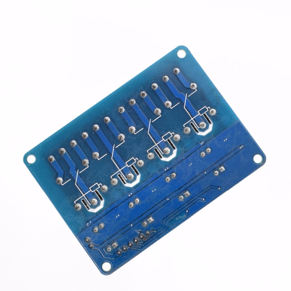 4-Channel 5V Optocoupler Relay Module (10A/250V AC; 10A/30V DC; Negative Trigger)