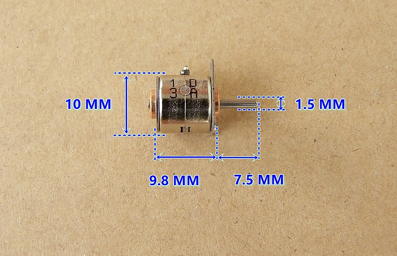 2-Phase 4-Wire Micro Stepper Motor (10mm, JSDJ2P4W10M)