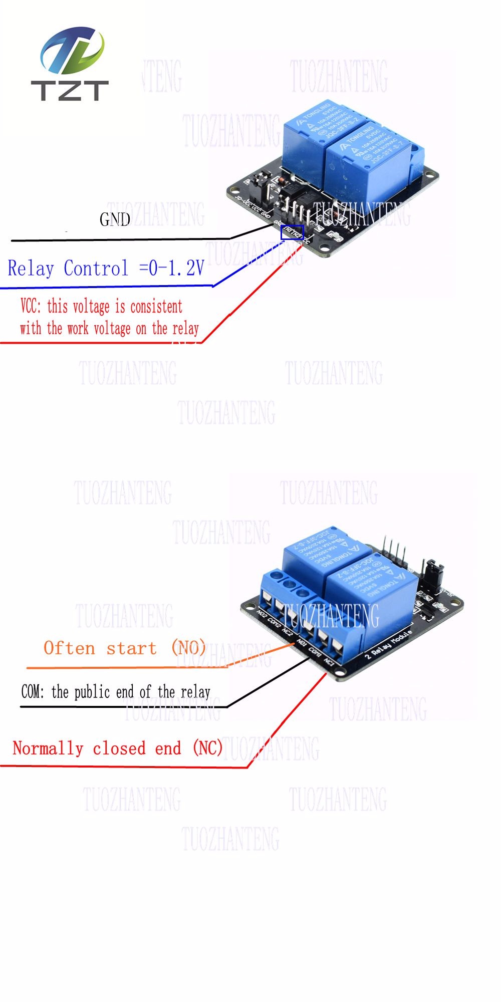 2-Channel Relay Module (5V Low-Level-Trigger )