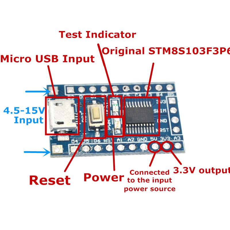 ARM STM8 Development Board STM8S103F3P6 Module