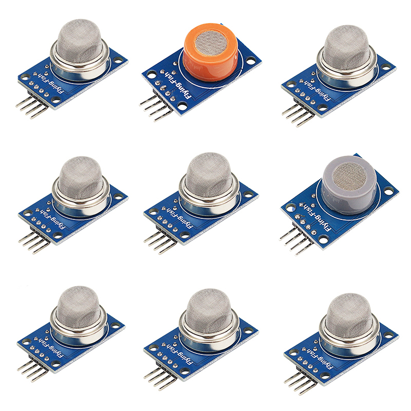 9 in 1 Gas Sensor Module Kit (MQ-2, MQ-3, MQ-4, MQ-5, MQ-6, MQ-7, MQ-8, MQ-9, MQ-135)