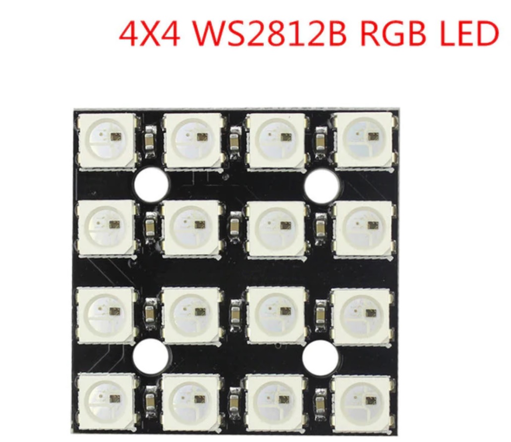 5V RGB LED Matrix (WS2812B 4x4 16-Bit)