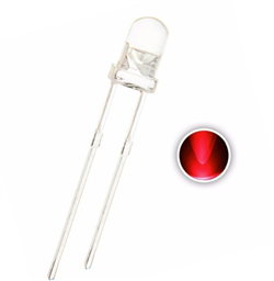 LED 3mm - Red Clear Lens