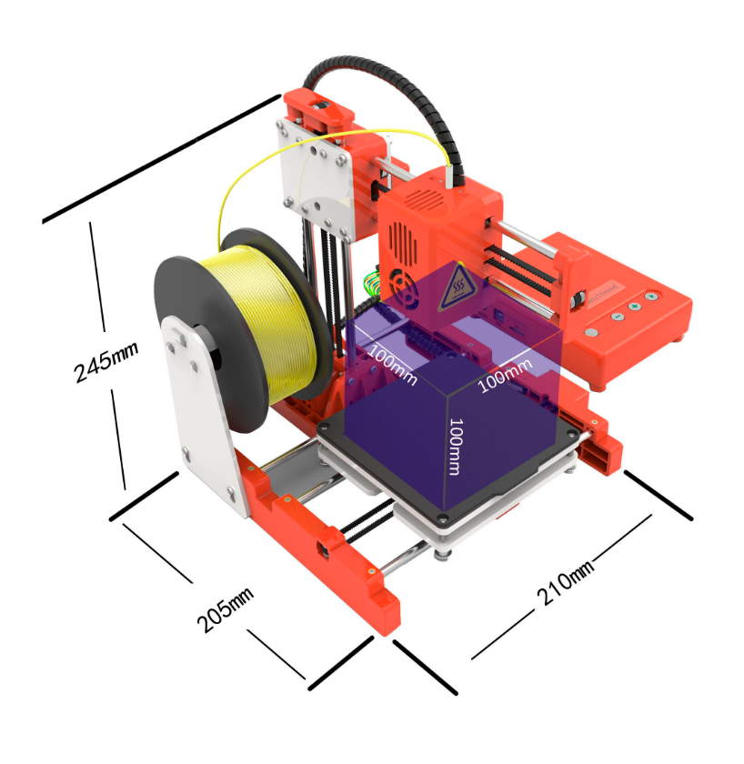 Easythreed 3d Printer X1 K7 Mini (100x100x100mm Build Volume with Removable Magnetic Plate)