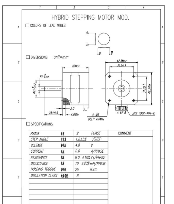 Nema 17 Stepper Motor (17HS2408)