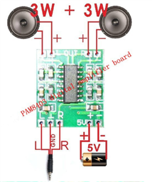 Digital Power Amplifier Module (PAM8403, 2*3W, 2.5V-5V)