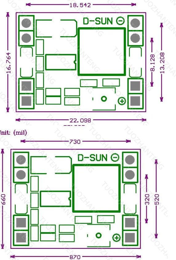 Ultra-Small DC-DC Step Down Power Supply Module (MP1584EN, 3A, Adjustable Buck Converter)