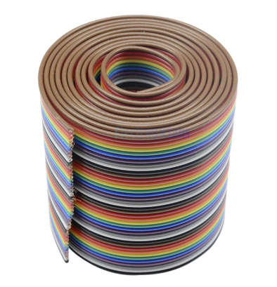 40-Way Flat Color Rainbow Ribbon Jumper Wire (per meter)