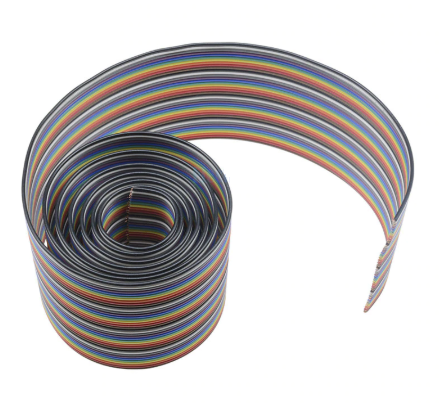 40-Way Flat Color Rainbow Ribbon Jumper Wire (per meter)