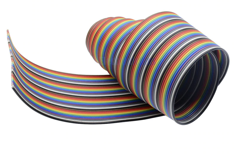 40-Way Flat Color Rainbow Ribbon Jumper Wire (per meter)