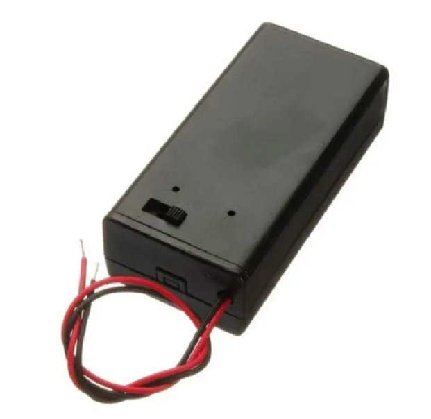 9V Battery Holder With Cover & Switch (SINGLE SLOT)