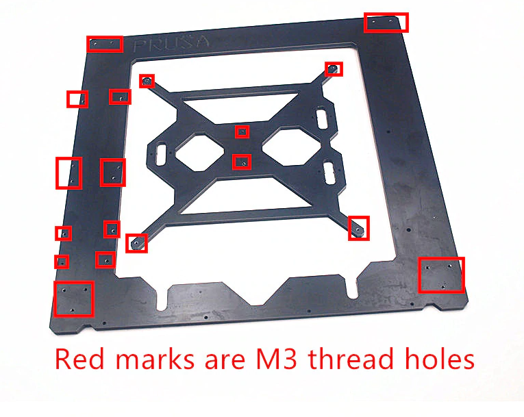 Reprap Prusa i3 MK2 Aluminum Composite Frame and Bed (6mm)