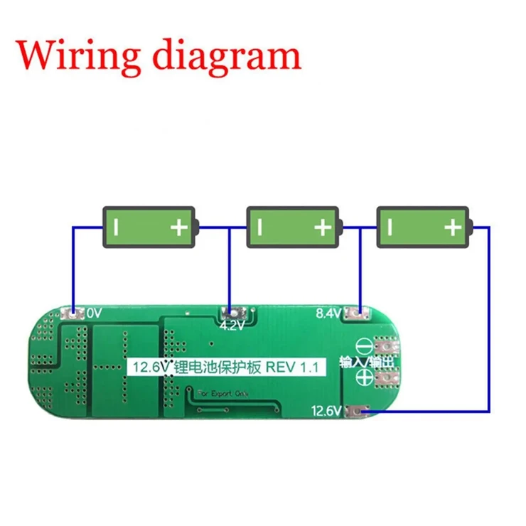 3S 20A 18650 Li-ion Lithium Battery BMS (12.6V)