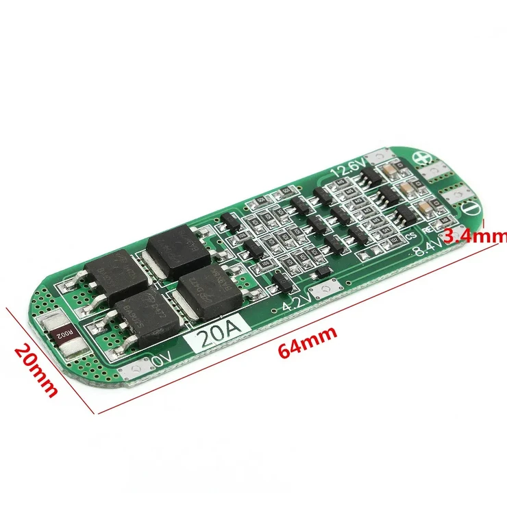 3S 20A 18650 Li-ion Lithium Battery BMS (12.6V)