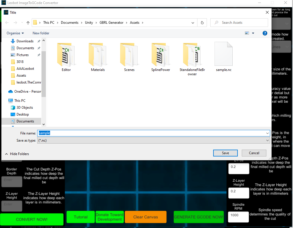 Leobot CNC Milling Image-To-GCode GBRL Convertor Software (Free)